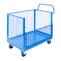 Mesh Cage Trolley with Drop Down Gate