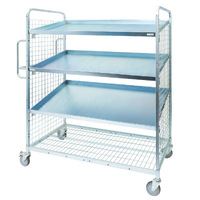 1910 Series - Cage Trolley with 3 Sloping Shelves