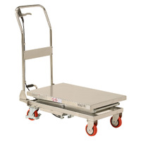 Stainless Steel Scissor Lift Trolley 445x700mm (100kg capacity)