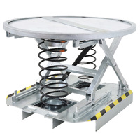 Galvanised Spring Pallet Elevator with Pallet Truck Base