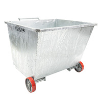 Hot Dipped Galvanised 460L Fork Waste Bin