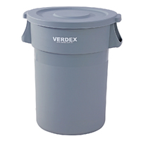 Round Plastic Waste Bin 80L - Grey