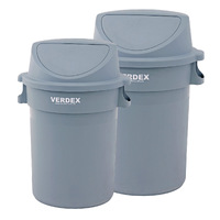 Round Plastic Waste Bins (swinging Lid)