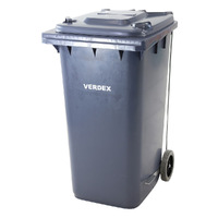 Wheelie Bin With Foot Pedal - Grey 240L