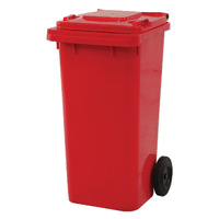 Plastic Wheelie Bins - 120 Litre Red