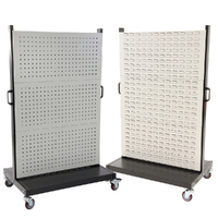 Panel Trolley (1 Side pegboard & 1 side Louvre panel)