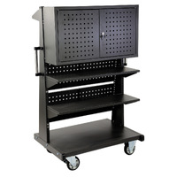 Mobile Panel Cart With Storage Cabinet