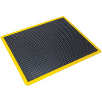 Black with Yellow Border Ergo Trend Anti-Fatigue Mat - 900x1200mm