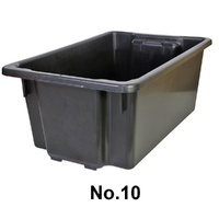 No. 10 Bins - 645x413x276mm (LxWxD) - 52L Black Recycled