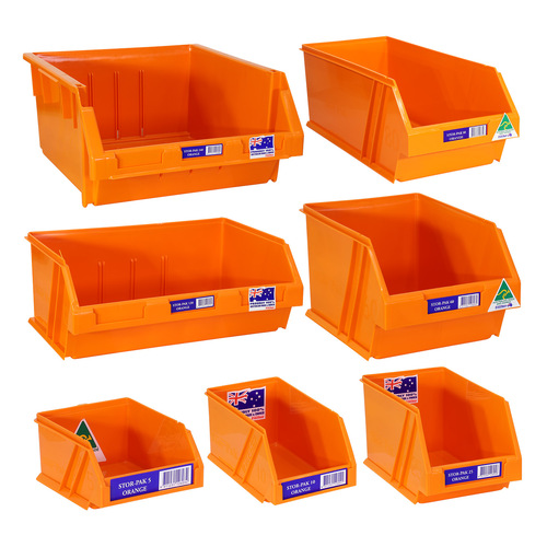 Orange Stor-Pak Bins