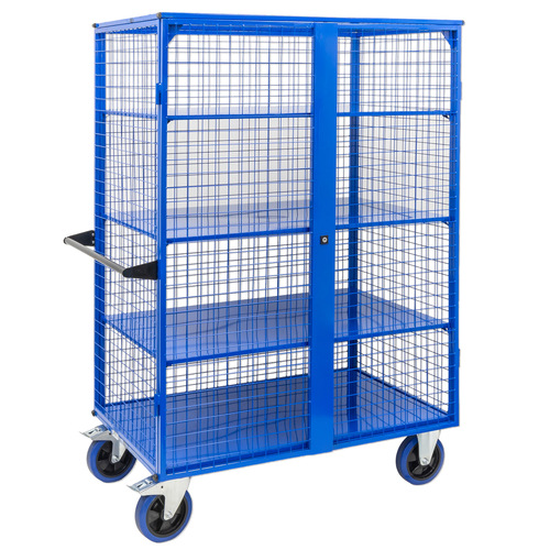 Light Duty Mesh Cage Trolley (With Steel Shelves)