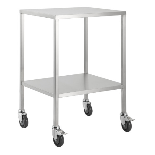 Single Stainless Steel Instrument Trolley (No rail on top)