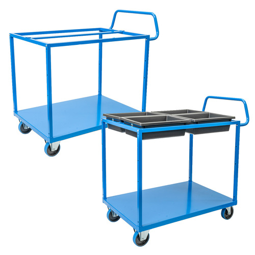 2 Tier Steel Tub Trolley