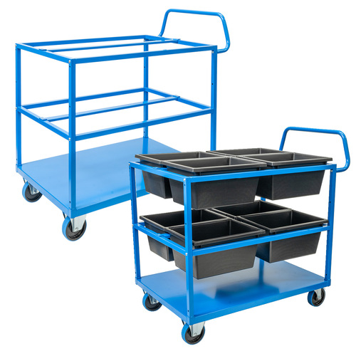 3 Tier Steel Tub Trolley