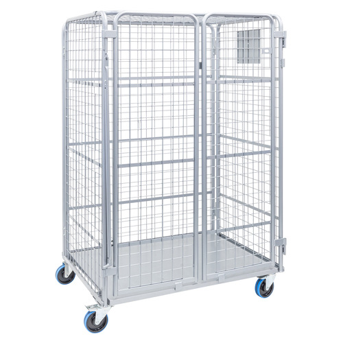 Heavy Duty Mesh Cage Trolley (with Doors & Roof)