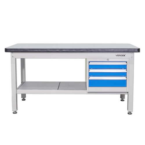 Industrial Work Bench with Lockable 3 Drawer Unit